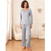 Ekouaer Womens Pajama Sets 2 Piece Sleepwear Soft Pajamas Long Sleeve Pjs Comfy Loungewear S-XXL(Pink Star)