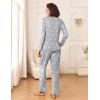 Ekouaer Womens Pajama Sets 2 Piece Sleepwear Soft Pajamas Long Sleeve Pjs Comfy Loungewear S-XXL(Pink Star)
