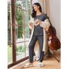 Ekouaer Womens Pajama Sets Long Sleeve Lounge Set 2 Piece Pj Sets for Women Henley Neck Casual Sleepwear Loungewear S-XXL(Grey)