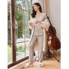 Ekouaer Womens Pajama Sets Long Sleeve Lounge Set 2 Piece Pj Sets for Women Henley Neck Casual Sleepwear Loungewear S-XXL(Khaki)