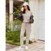 Ekouaer Womens Pajama Sets Long Sleeve Lounge Set 2 Piece Pj Sets for Women Henley Neck Casual Sleepwear Loungewear S-XXL(Khaki)