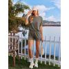 Ekouaer Womens Pajama Sets Short Sleeve Lounge Sets 2 Piece Pjs Tops and Shorts Outfits Matching Loungewear with Pockets(Dark Olive Green)