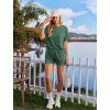 Ekouaer Womens Pajama Sets Short Sleeve Lounge Sets 2 Piece Pjs Tops and Shorts Outfits Matching Loungewear with Pockets(Forestgreen)