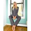 Ekouaer Women’s Pajama Sets Soft Button Down Pj Sets 2 piece Long Sleeve and Pants Loungewear Set S-XXL(Dark Grey)