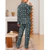 Ekouaer Women’s Pajama Sets Soft Button Down Pj Sets 2 piece Long Sleeve and Pants Loungewear Set S-XXL(Dark Grey Star)