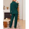 Ekouaer Women’s Pajama Sets Soft Button Down Pj Sets 2 piece Long Sleeve and Pants Loungewear Set S-XXL(Green)