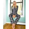 Ekouaer Women’s Pajama Sets Soft Button Down Pj Sets 2 piece Long Sleeve and Pants Loungewear Set S-XXL(Grey Plaid)
