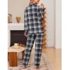 Ekouaer Women’s Pajama Sets Soft Button Down Pj Sets 2 piece Long Sleeve and Pants Loungewear Set S-XXL(Grey Plaid)
