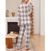 Ekouaer Women’s Pajama Sets Soft Button Down Pj Sets 2 piece Long Sleeve and Pants Loungewear Set S-XXL(Light Pink Plaid)