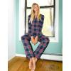 Ekouaer Women’s Pajama Sets Soft Button Down Pj Sets 2 piece Long Sleeve and Pants Loungewear Set S-XXL(Red Blue Plaid)