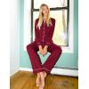 Ekouaer Women’s Pajama Sets Soft Button Down Pj Sets 2 piece Long Sleeve and Pants Loungewear Set S-XXL(Wine Red)