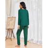 Ekouaer Womens Pajamas Set Long Sleeve Christmas PJ Sets Soft Lounge Set for Women Sleepwear Joggers with Pockets(Dark Green Plaid)