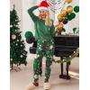 Ekouaer Womens Pajamas Set Long Sleeve Christmas PJ Sets Soft Lounge Set for Women Sleepwear Joggers with Pockets(Green)