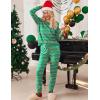 Ekouaer Womens Pajamas Set Long Sleeve Christmas PJ Sets Soft Lounge Set for Women Sleepwear Joggers with Pockets(Green Christmas)