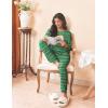 Ekouaer Womens Pajamas Set Long Sleeve Christmas PJ Sets Soft Lounge Set for Women Sleepwear Joggers with Pockets(Green Christmas)