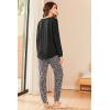 Ekouaer Womens Pajamas Set Long Sleeve Christmas PJ Sets Soft Lounge Set for Women Sleepwear Joggers with Pockets(Leopard)