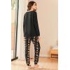 Ekouaer Womens Pajamas Set Long Sleeve Christmas PJ Sets Soft Lounge Set for Women Sleepwear Joggers with Pockets(Orange Pumpkin)