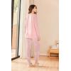 Ekouaer Womens Pajamas Set Long Sleeve Christmas PJ Sets Soft Lounge Set for Women Sleepwear Joggers with Pockets(Pink Striped)