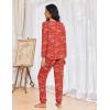 Ekouaer Womens Pajamas Set Long Sleeve Christmas PJ Sets Soft Lounge Set for Women Sleepwear Joggers with Pockets(Red Christmas)