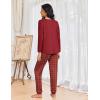 Ekouaer Womens Pajamas Set Long Sleeve Christmas PJ Sets Soft Lounge Set for Women Sleepwear Joggers with Pockets(Red Plaid 2)