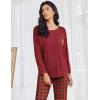 Ekouaer Womens Pajamas Set Long Sleeve Christmas PJ Sets Soft Lounge Set for Women Sleepwear Joggers with Pockets(Red Plaid 2)