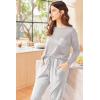 Ekouaer Womens Pajamas Set Long Sleeve Christmas PJ Sets Soft Lounge Set for Women Sleepwear Joggers with Pockets(Stripe)
