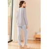 Ekouaer Womens Pajamas Set Long Sleeve Christmas PJ Sets Soft Lounge Set for Women Sleepwear Joggers with Pockets(Stripe)