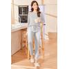Ekouaer Womens Pajamas Set Long Sleeve Christmas PJ Sets Soft Lounge Set for Women Sleepwear Joggers with Pockets(Stripe)