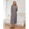 Ekouaer Womens Robe Long Bathrobe Lightweight Soft Knit Kimono Robes Ladies Casual Sleepwear S-3XL(A-dim Gray)