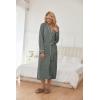 Ekouaer Womens Robe Long Bathrobe Lightweight Soft Knit Kimono Robes Ladies Casual Sleepwear S-3XL(Army Green)