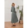 Ekouaer Womens Robe Long Bathrobe Lightweight Soft Knit Kimono Robes Ladies Casual Sleepwear S-3XL(Army Green)