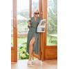 Ekouaer Womens Robe Long Bathrobe Lightweight Soft Knit Kimono Robes Ladies Casual Sleepwear S-3XL(Army Green)