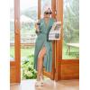 Ekouaer Womens Robe Long Bathrobe Lightweight Soft Knit Kimono Robes Ladies Casual Sleepwear S-3XL(Bright Green)