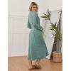Ekouaer Womens Robe Long Bathrobe Lightweight Soft Knit Kimono Robes Ladies Casual Sleepwear S-3XL(Bright Green)