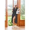 Ekouaer Womens Robe Long Bathrobe Lightweight Soft Knit Kimono Robes Ladies Casual Sleepwear S-3XL(Gray)