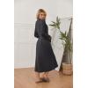 Ekouaer Womens Robe Long Bathrobe Lightweight Soft Knit Kimono Robes Ladies Casual Sleepwear S-3XL(Gray)