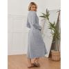 Ekouaer Womens Robe Long Bathrobe Lightweight Soft Knit Kimono Robes Ladies Casual Sleepwear S-3XL(Light Grey)