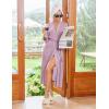 Ekouaer Womens Robe Long Bathrobe Lightweight Soft Knit Kimono Robes Ladies Casual Sleepwear S-3XL(Purple)