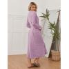 Ekouaer Womens Robe Long Bathrobe Lightweight Soft Knit Kimono Robes Ladies Casual Sleepwear S-3XL(Purple)