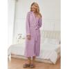 Ekouaer Womens Robe Long Bathrobe Lightweight Soft Knit Kimono Robes Ladies Casual Sleepwear S-3XL(Purple)