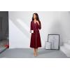 Ekouaer Womens Robe Long Bathrobe Lightweight Soft Knit Kimono Robes Ladies Casual Sleepwear S-3XL(Wine Red)