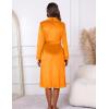 Ekouaer Women’s Robe Long Velvet Long Length Bathrobe Soft Warm Sleepwear Shawl Collar Casual Ladies Loungewear(A_orange)