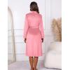 Ekouaer Women’s Robe Long Velvet Long Length Bathrobe Soft Warm Sleepwear Shawl Collar Casual Ladies Loungewear(A_pink)