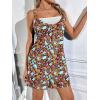 Ekouaer Womens Summer Casual Sleeveless Romper Adjustable Spaghetti Strap Shorts Jumpsuits with Pockets 2025 Clothes(Floral)