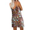 Ekouaer Womens Summer Casual Sleeveless Romper Adjustable Spaghetti Strap Shorts Jumpsuits with Pockets 2025 Clothes(Floral)
