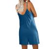 Ekouaer Womens Summer Casual Sleeveless Romper Adjustable Spaghetti Strap Shorts Jumpsuits with Pockets 2025 Clothes(Royal)