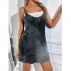 Ekouaer Womens Summer Casual Sleeveless Romper Adjustable Spaghetti Strap Shorts Jumpsuits with Pockets 2025 Clothes(Tie Dye Grey)