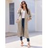 Ekouaer Zipper Robes for Women 3/4 Sleeve Bathrobe Lightweight House Coats for Women with Pockets Long Moo Moo Nightgown(Khaki)