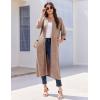 Ekouaer Zipper Robes for Women 3/4 Sleeve Bathrobe Lightweight House Coats for Women with Pockets Long Moo Moo Nightgown(Light Brown)