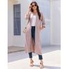 Ekouaer Zipper Robes for Women 3/4 Sleeve Bathrobe Lightweight House Coats for Women with Pockets Long Moo Moo Nightgown(Light Pink)